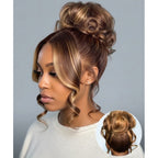 New 360 FlexFit Invisible Straps Swiss Lace Highlight Pre-Plucked Human Hair Wig