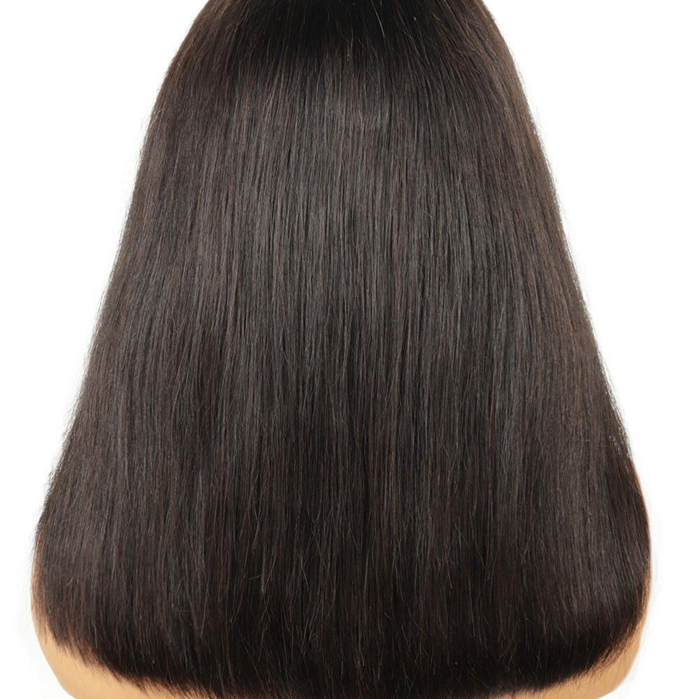 Layered Cut 13X6 Swiss Lace Front Pre-plucked Hairline 250% Density Bob Wig
