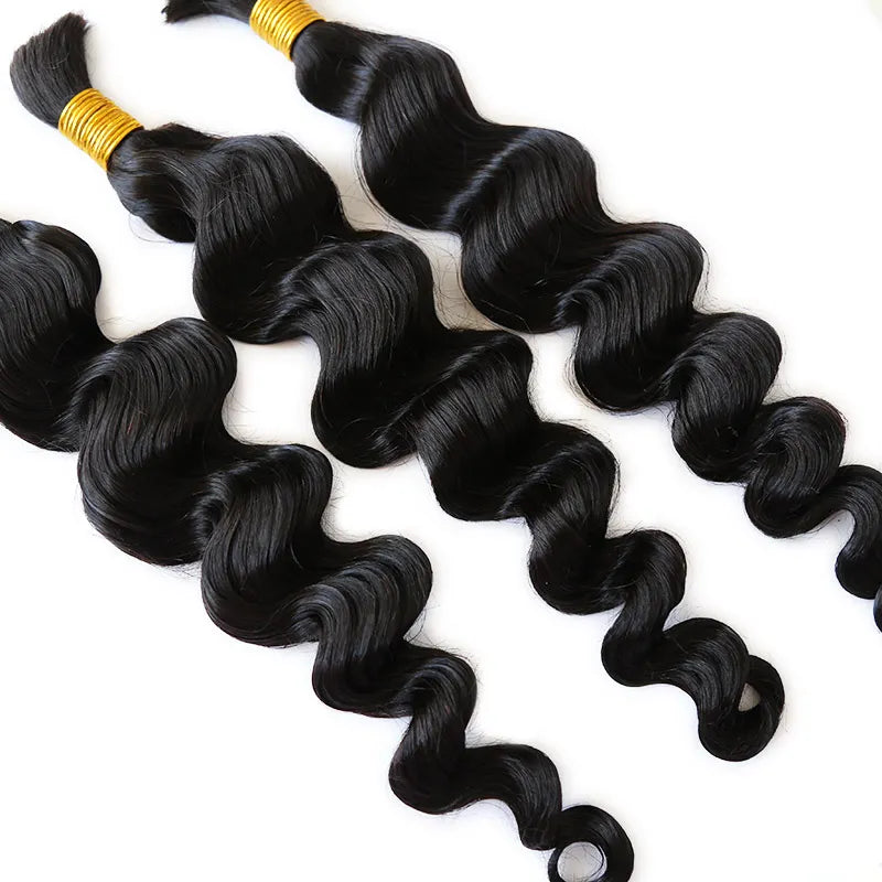 Loose Wave Bulk Hair Bundles