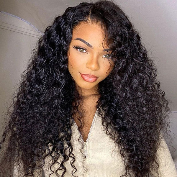 10x7 Max Parting Glueless Human Hair Drawstring Swiss Lace Wavy Wigs