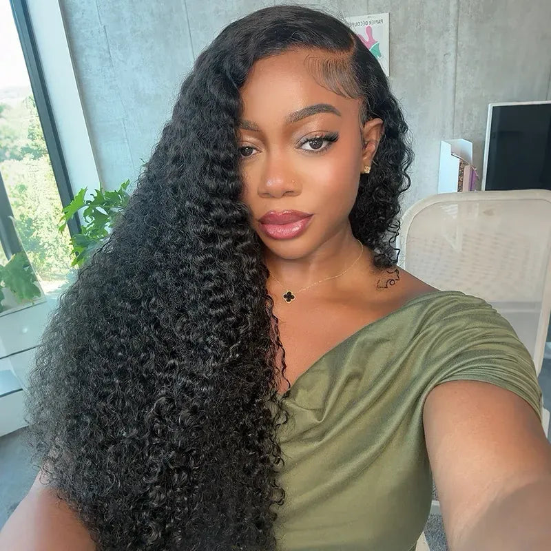 Glueless Air Cap "Mini Knotless" 5X5/13X6 HD Lace Front Wig - Curly