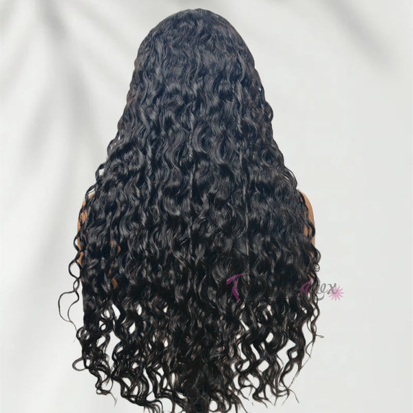 370 Fitted Cap Swiss Lace Indian Wave With Invisible Adjustable Strap