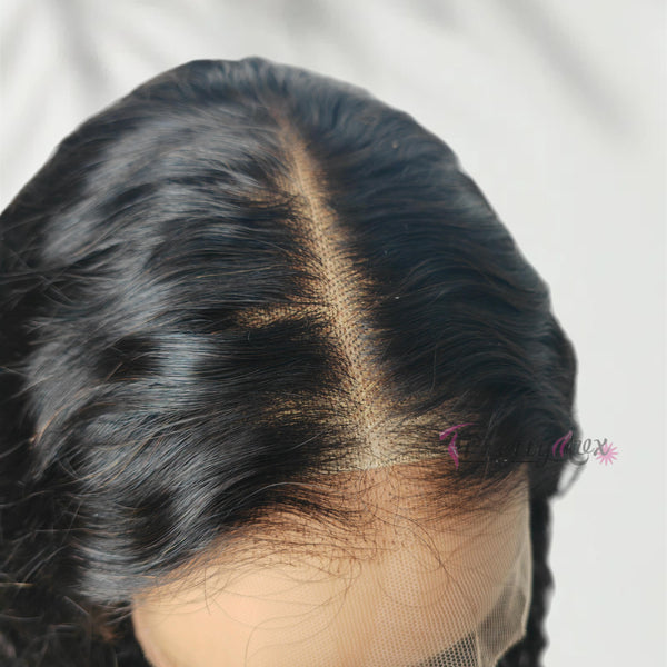 370 Fitted Cap Swiss Lace Indian Wave With Invisible Adjustable Strap