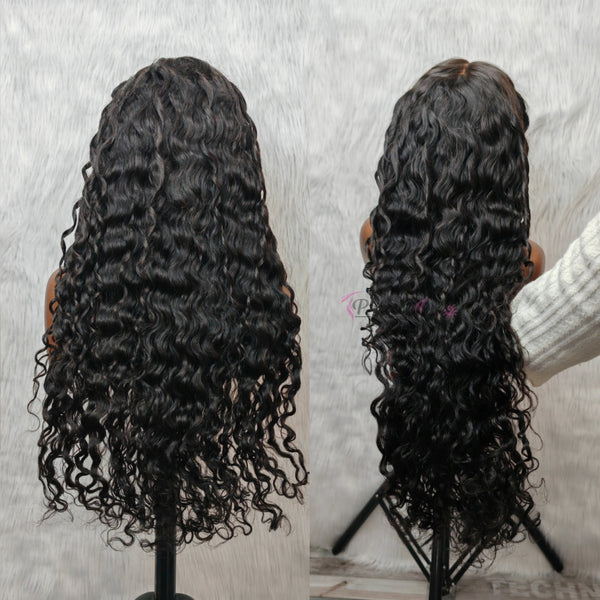 "Mini Knotless" 13x6 HD Lace Super Pre-plucked Hairline 250% Density Wig - Indian Wave