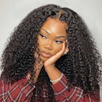 370 Fitted Cap Swiss Lace Kinky Curly With Invisible Adjustable Strap