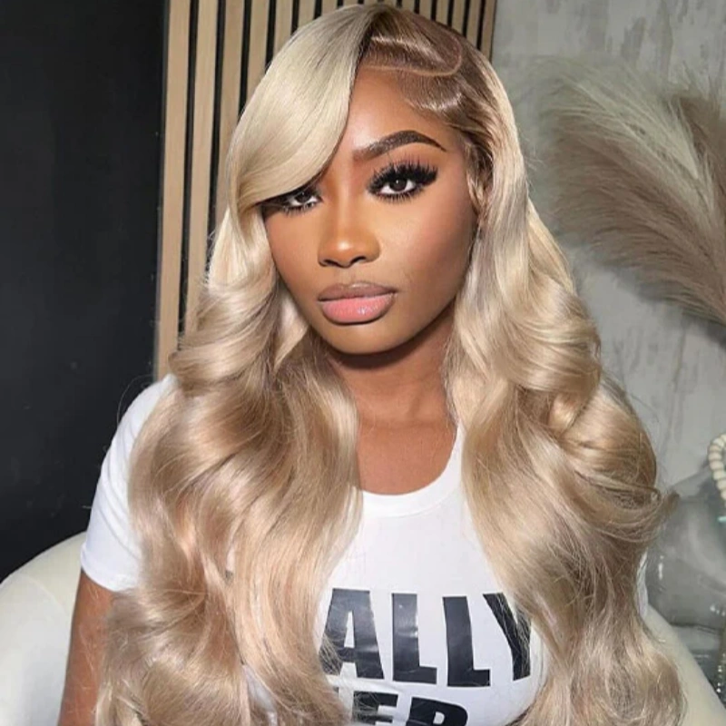 13x4/13x6 Transparent Lace Pre-plucked Ombre Blonde Body Wave Human Hair Wig