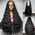 PRE-CUT EAR TAB 360 Lace “Mini-Knotless” Swiss Lace With Invisible Adjustable Strap - Natural Wave