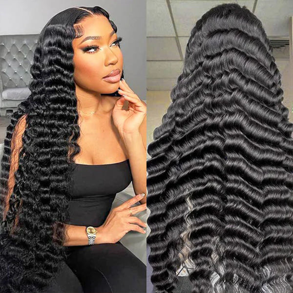 7X5 Drawstring  Pre-Cut Swiss Lace Closure Wig - Loose Wave