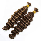 #4/#27/#30 Mix Color Deep Wave Bulk Hair Bundles