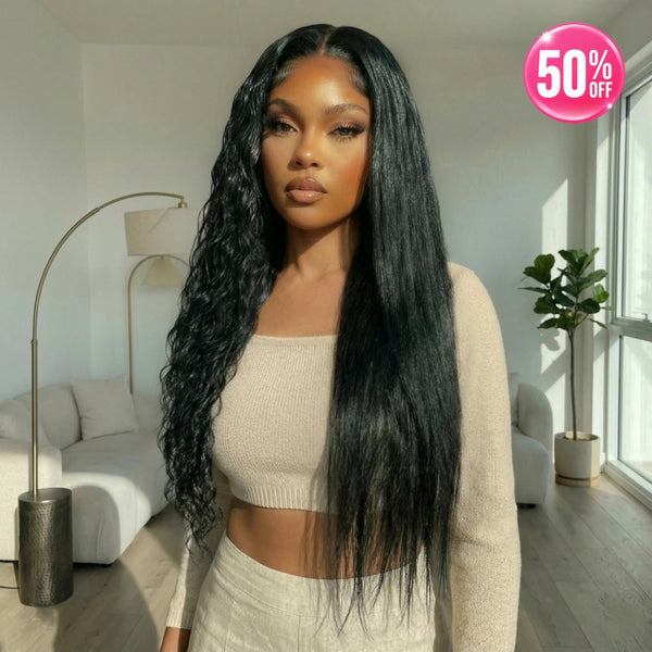 New Hairline Wet & Wavy 2 in 1 Wig HD Crystal Lace 13X6 Lace Wig