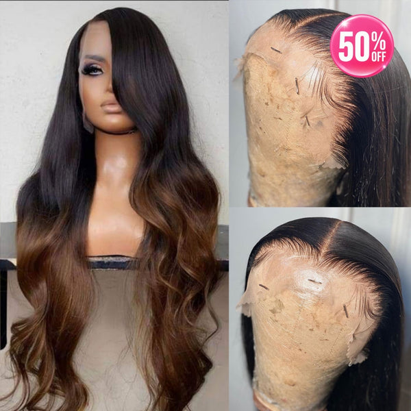 SUPER Pre-Plucked  Ombre Brown Lace Wig