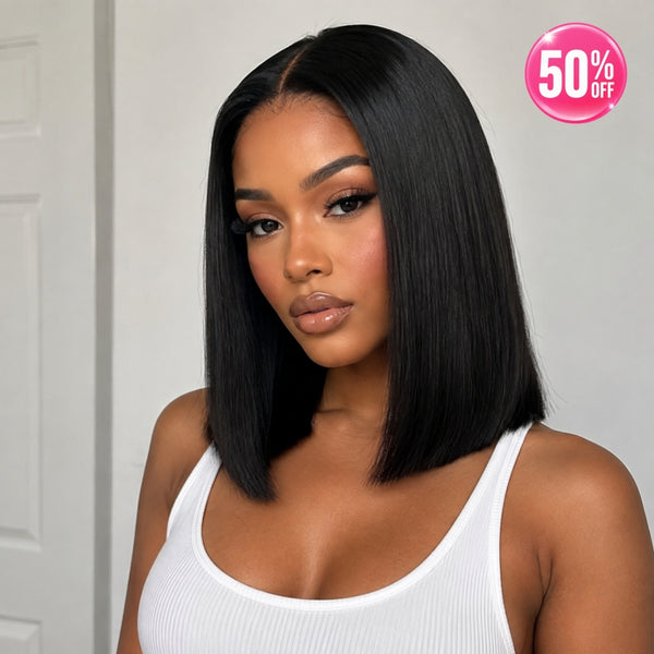 Bob Wig Swiss Lace 13x6 Lace Front Wig Fake Scalp