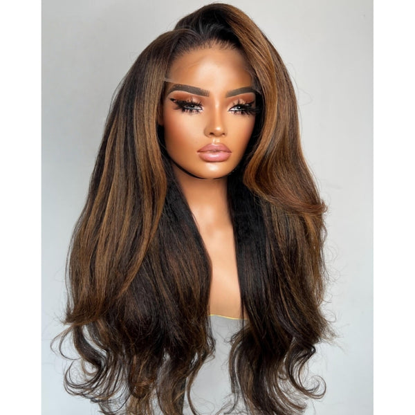 Highlights 13x6 Fitted Cap Glueless HD Lace Super Pre-Plucked Wig Yaki Wave