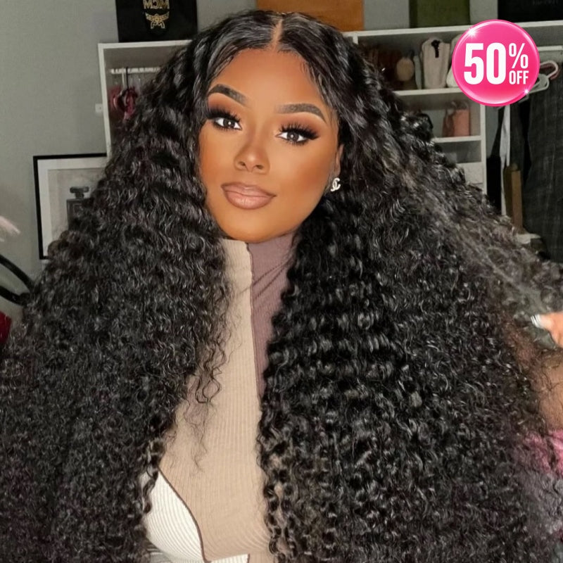 Glueless Air Cap "Mini Knotless" 5X5/13X6 HD Lace Front Wig - Curly