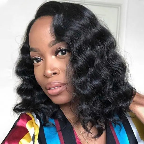 Loose Wave  Lace Front Bob Fake Scalp Wigs