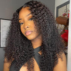 370 Fitted Cap Swiss Lace Kinky Curly With Invisible Adjustable Strap