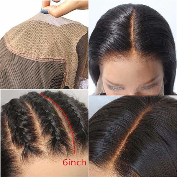 Water Wave Bob Wig Lace Front Fake Scalp Wigs