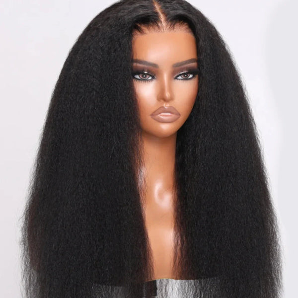 Glueless Air Cap "Mini Knotless" 5X5/13X6 HD Lace Front Wig Kinky Straight
