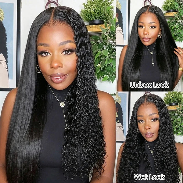 New Hairline Wet & Wavy 2 in 1 Wig HD Crystal Lace 13X6 Lace Wig