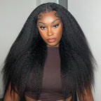 Upgraded "Mini Knotless" Full Lace/Whole Lace No Mesh Wig Kinky Stright