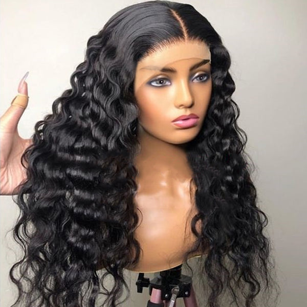 Loose Wave 360 Lace Frontal Wig Human Hair New Preplucked Hairline