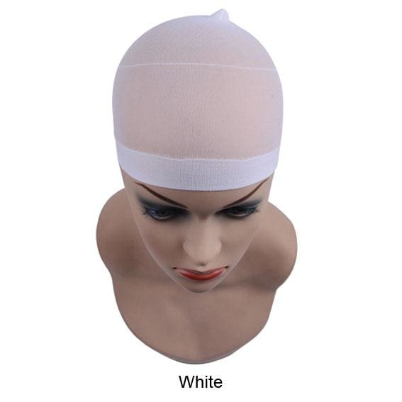 2 Pieces/Pack Stretch Mesh Wig Cap - white