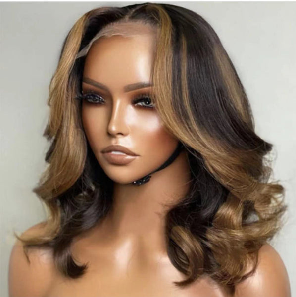 SUPER Pre-Plucked Hairline Swiss Lace Colored Wavy Lace Wig