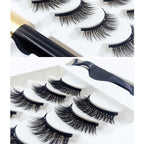 OHSHEELA 10 Pairs Magnetic Eyelashes and Eyeliner Set Glue-free Eyelash