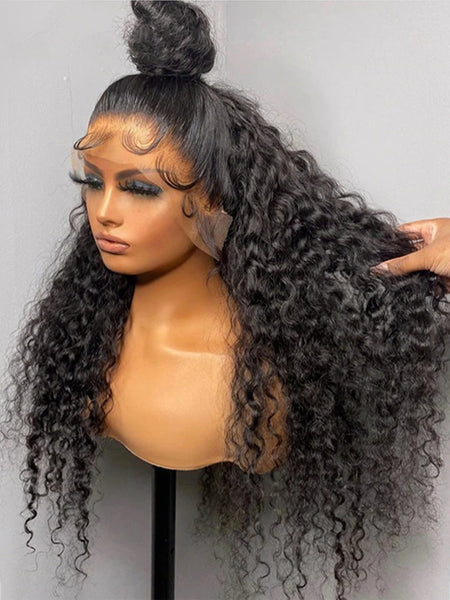 *New* Swiss Lace FULL Lace/ 360 Frontal Water Wave Pre-Plucked Human Hair Wig with INVISIBLE ADJUSTABLE STRAP