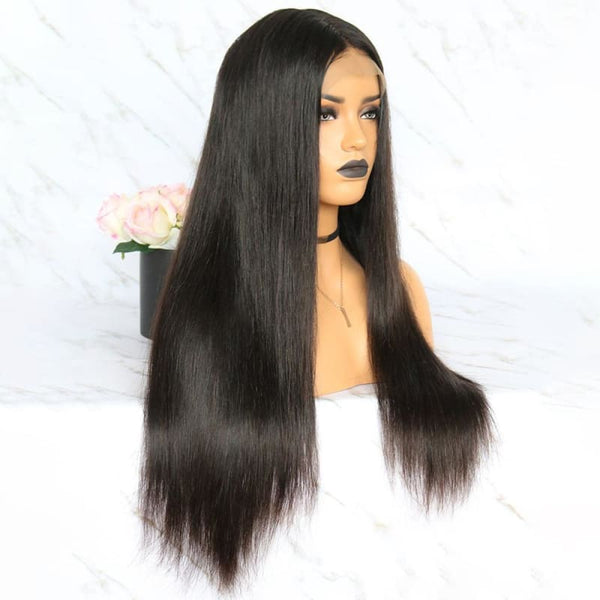 360 Fake Scalp Lace Frontal Wig Human Hair Bleach Knots