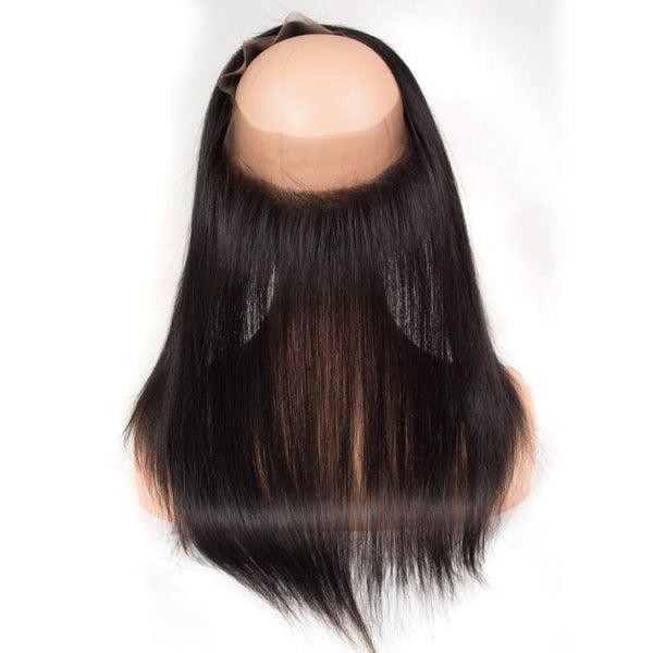 360 Pre-Plucked Straight Hair Lace Frontal 2 Bundles With 360 Frontal