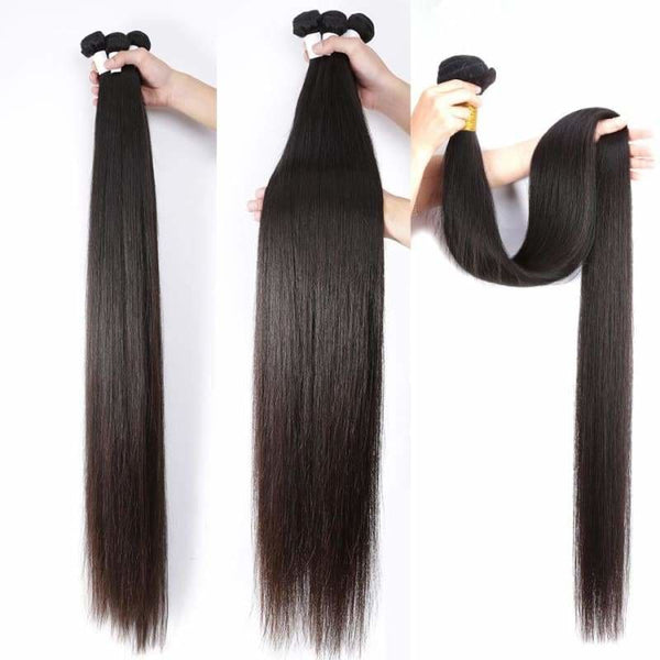 360 Pre-Plucked Straight Hair Lace Frontal 2 Bundles With 360 Frontal