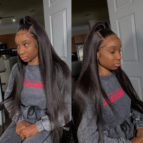 *New* Swiss Lace Full Lace Super Pre-Plucked Human Hair Wig with INVISIBLE ADJUSTABLE STRAP