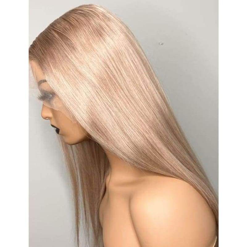 Ash Blonde Transparent 13x6 Straight Lace Front Wig