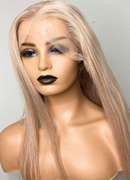 Ash Blonde Transparent 13x6 Straight Lace Front Wig