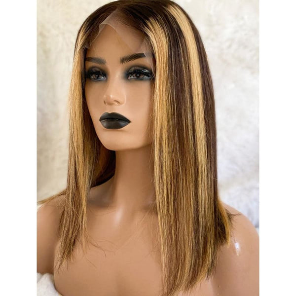 Blonde Highlight 360 Lace Bob Wigs