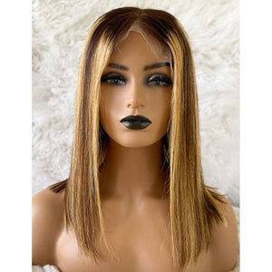 Blonde Highlight 360 Lace Bob Wigs