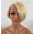 Blonde Pix Cut Lace Front Bob Wigs