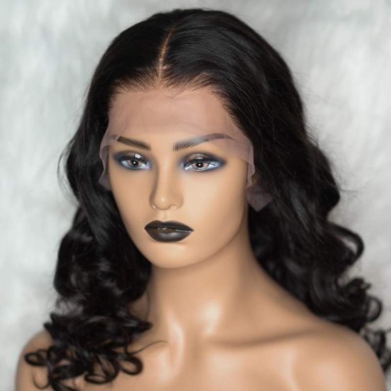 Brazilian Body Wave 360 Fake Scalp Lace Frontal Wig Human Hair Bleach Knots