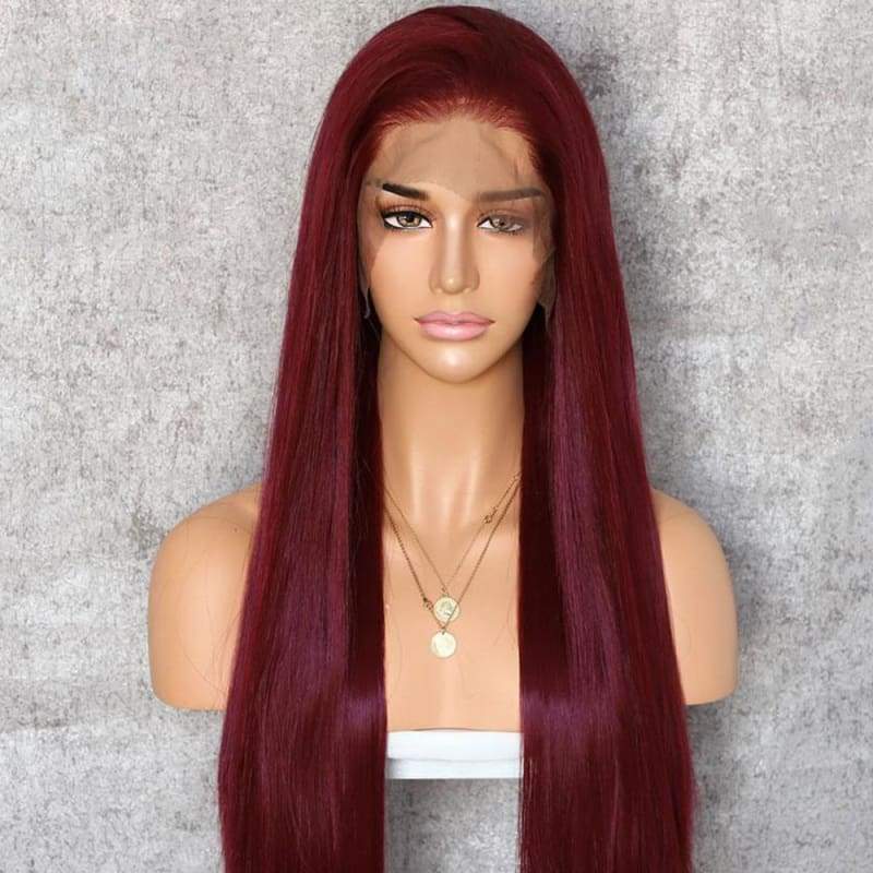 Burgendy 13*6 Lace Front Wigs