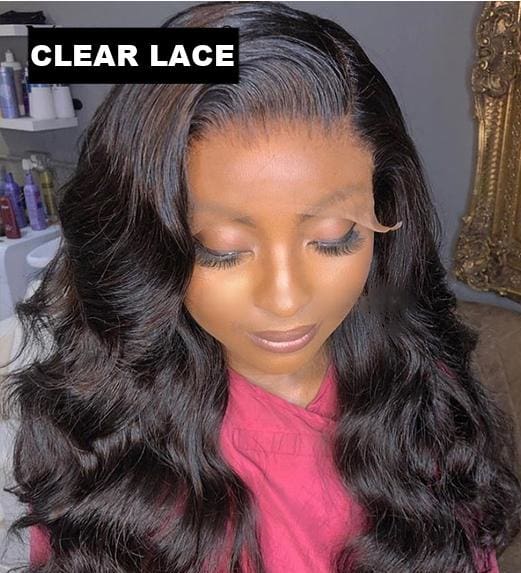 CLEAR LACE Natural Hairline Swiss Lace 13x6 Short Body Wave Lace Wig