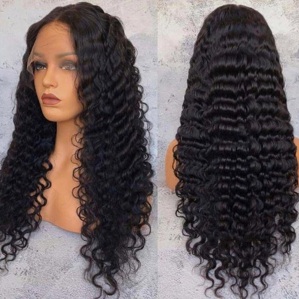 Super Preplucked Hairline Full Lace Deep Wave Swiss Lace Wig