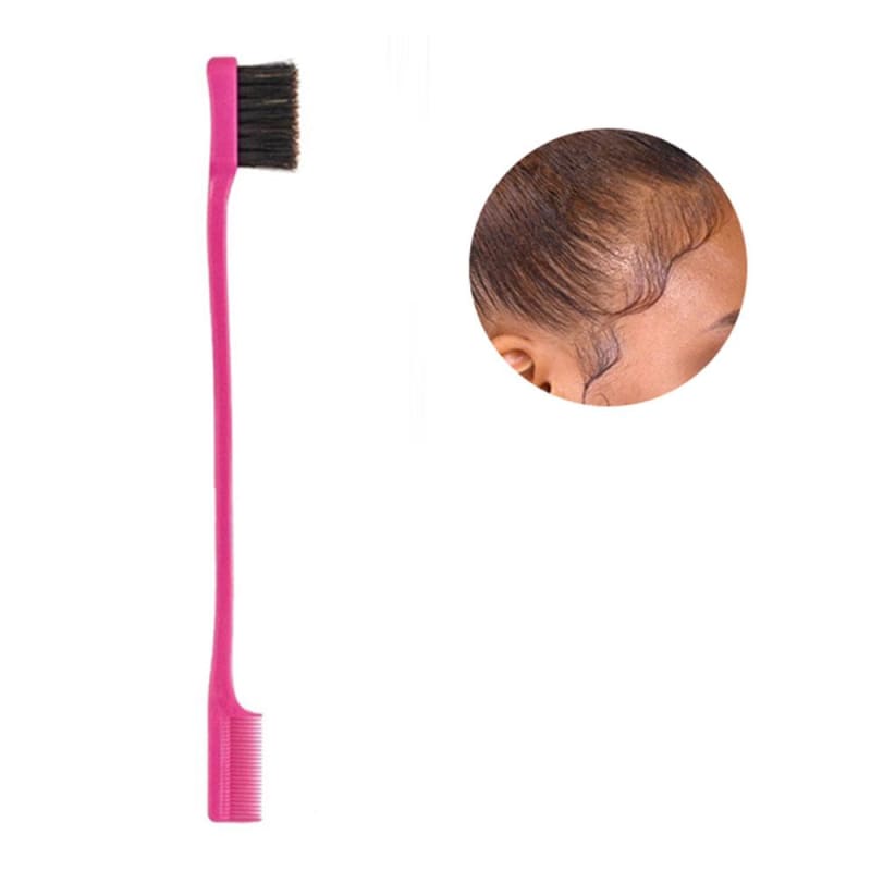 Anti-static Hair Style Metal Rat Tail Comb - Pink