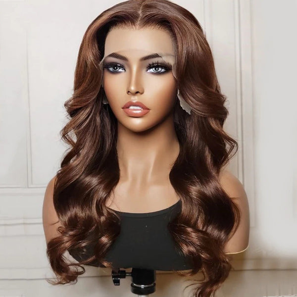 SUPER Pre-Plucked Custom Hairline Lace Wig Brown Color