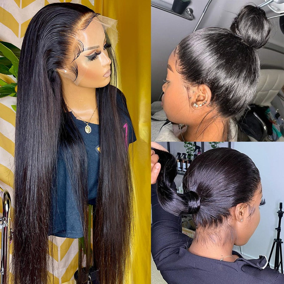 Swiss Lace Super Preplucked Hairline Full Lace Straight Wig