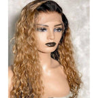 Honey Blonde Highlight Loose Wave Lace Frontal Wigs