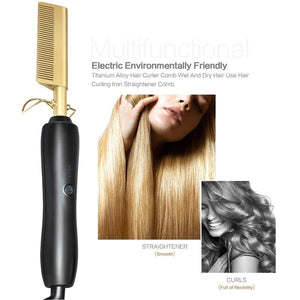 Hot Heating Comb Hair Straight Styler - US