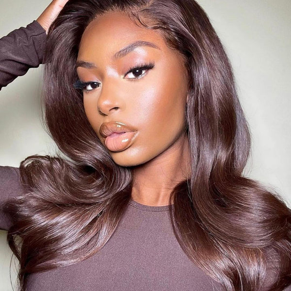 SUPER Pre-Plucked Custom Hairline Lace Wig Brown Color