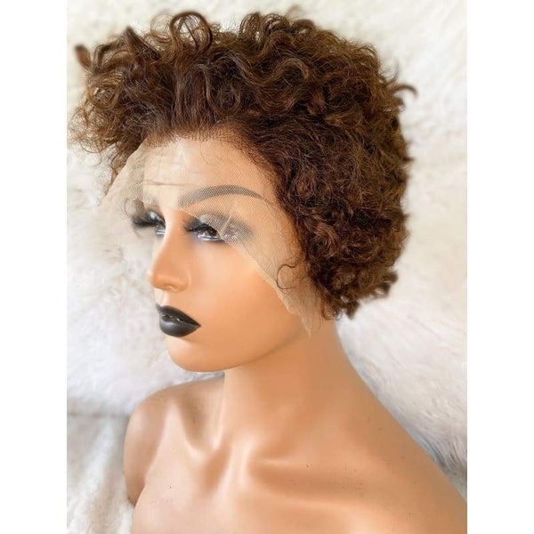 Pixy Cut Lace Front Curly Wigs