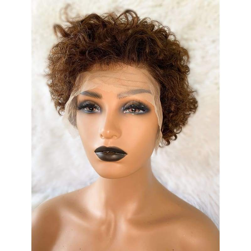 Pixy Cut Lace Front Curly Wigs